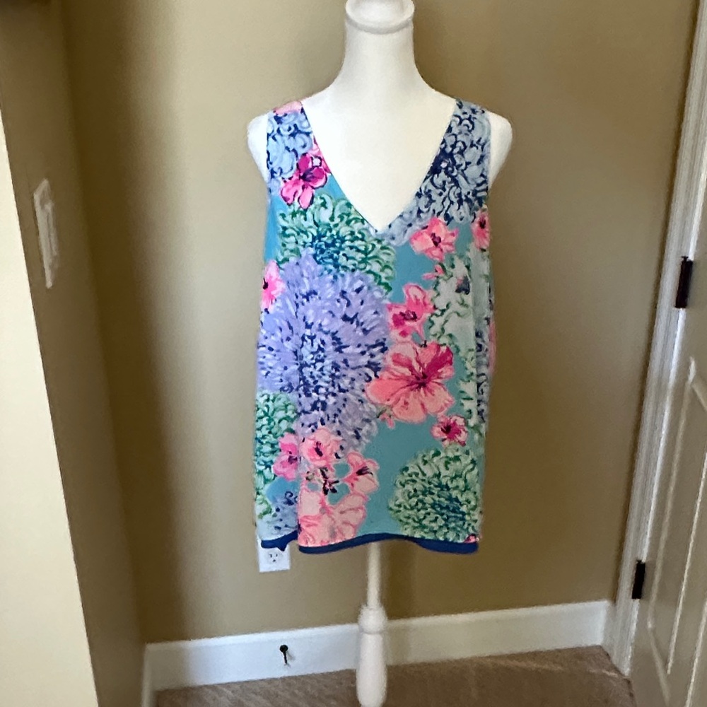 Lilly Pulitzer Multicolor Floral V-Neck Blouse
